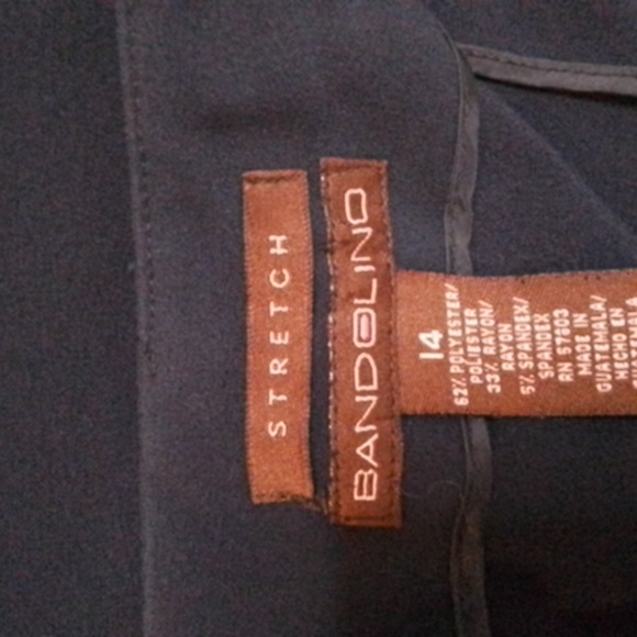 Bandolino Stretch Dark Blue midi skirt - Picture 6 of 12